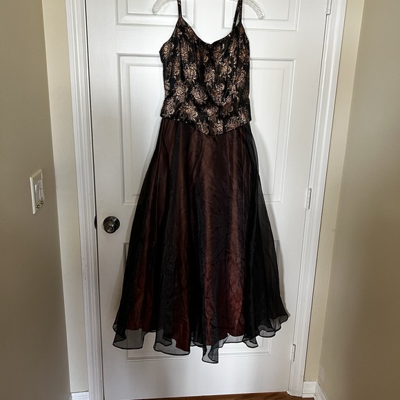 Vintage Y2K 90s Formal Dress Whimsigoth Fairy Dark Romantic Prom Size 11/12